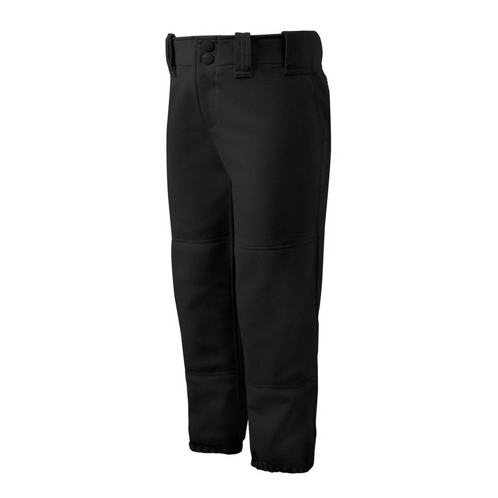 Womens Mizuno Belted Softball Pants Black Philippines (CDMZTK540)